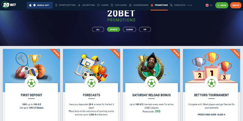 #3 Biggest betting site with Gpay – 20bet