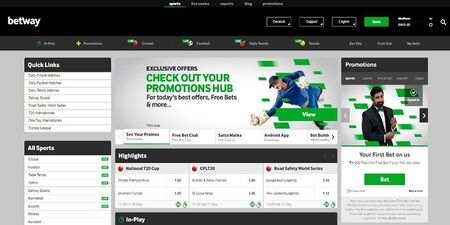 new bookmaker betway promo page