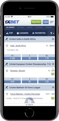 1xbet mobile app - live page