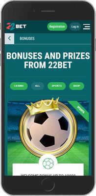 22bet mobile app - promo page