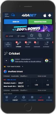 4rabet mobile app - sports page
