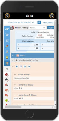 Mobile screenshot of the 7cric sport page