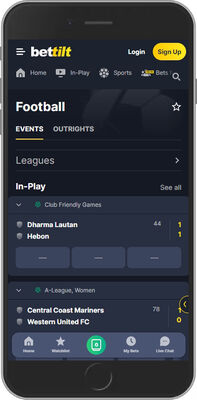 Mobile screenshot of the Bettilt sport page