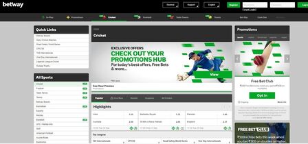 Betway India live betting